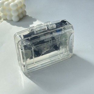 Bayin Box Cross-border Transparent Retro Tape Recorder Portable Recorder Walkers Headphones Play Tape Recording Hot Sale