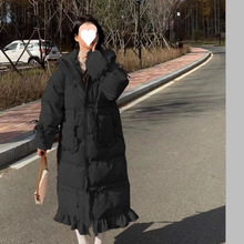 冬季新款粉色羽绒服女2025温柔淑女气质长款过膝白鸭绒羽绒服外套