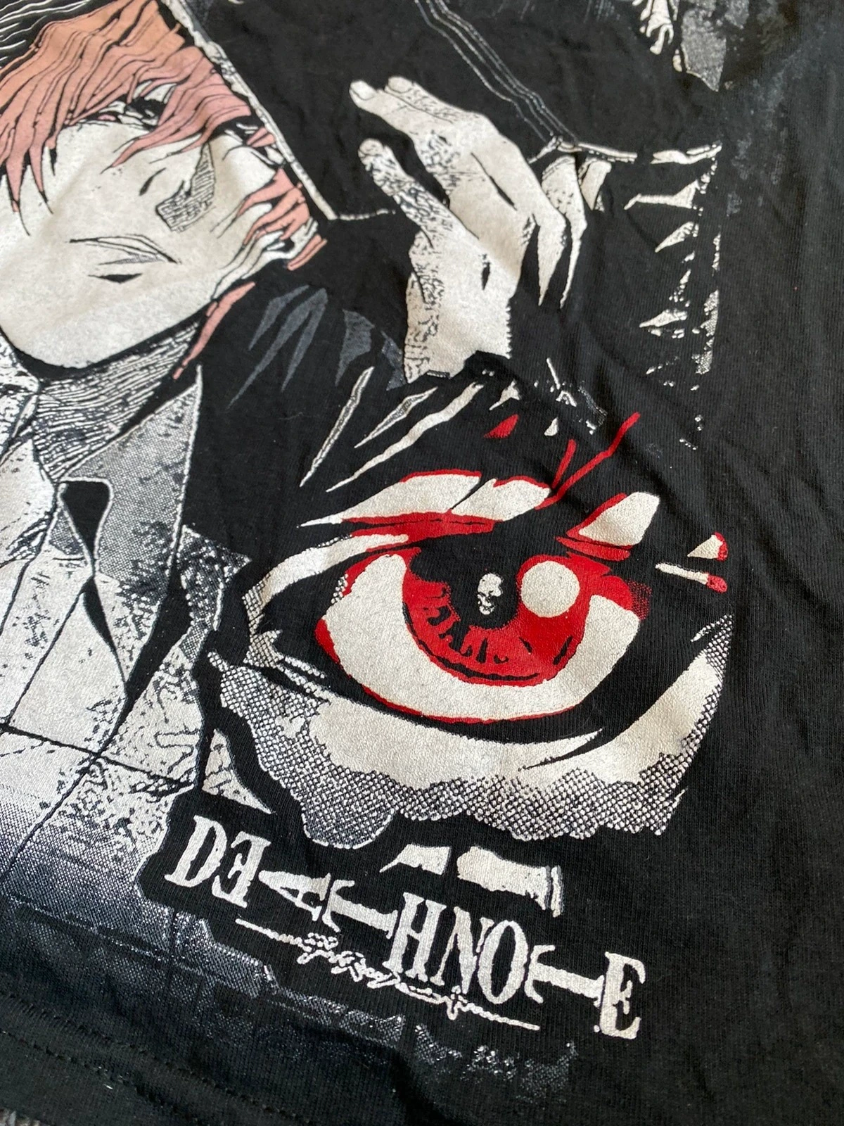 Death Note Y2K style short sleeves90s死亡笔记叶鸟新义短袖T恤