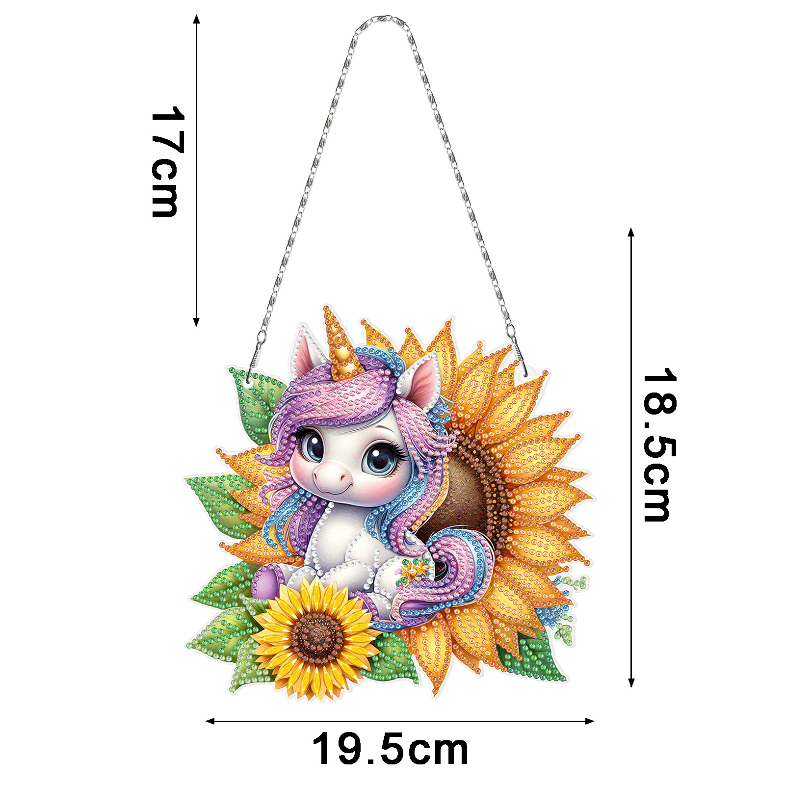 Pintura de diamantes DIY círculo dibujos animados colgante genio Navidad sala de estar decoración pintura distribuible