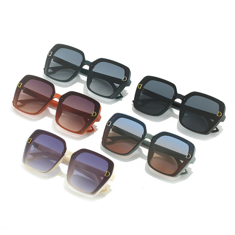 광장 안티 자외선 대형 프레임 패션 새로운 슬림 선글라스 남성 패션 착용 여성 선글라스 통근 그라디언트