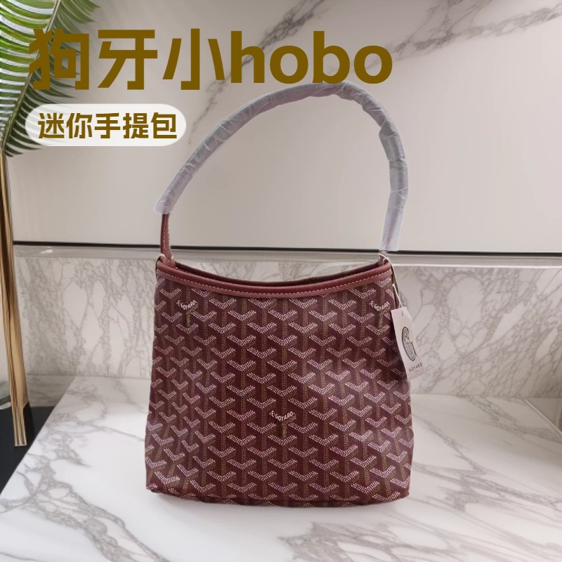 Goya bag dog tooth new mini hobo small Goya commuter dog tooth bag…