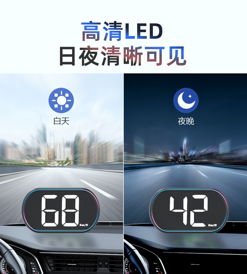 Car Hud Head-Up Display Car Beidou Gps Multi-Function Tester Portable Display Head-Up Instrument