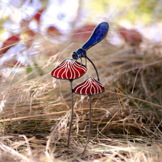 Stained glass Garden stakes  亚克力摆件 小蜻蜓