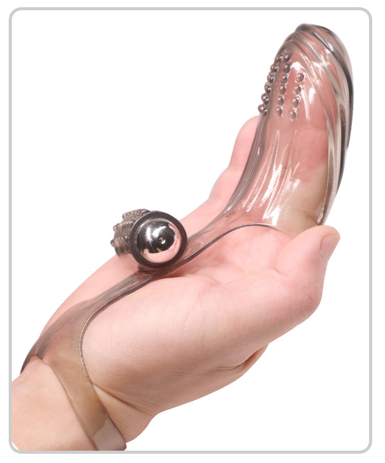 Jiuai Finger Vibrator Set with Spiked Wolf Tooth Design, Soft Silicone, Manual Control, Pink — detail image 19