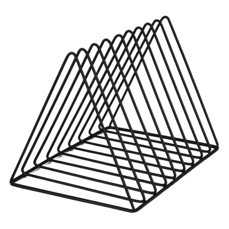 Soporte triangular para libros de hierro forjado, estantería pequeña de escritorio, almacenamiento de libros para estudiantes, decoración de escritorio de oficina, soporte para libros creativo y sencillo