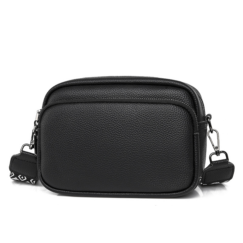 Bolso de mujer de cuero genuino transfronterizo de DENK 2023 nueva bolsa de mensajero de hombro de nicho de moda primera capa de piel de vaca pequeña bolsa cuadrada