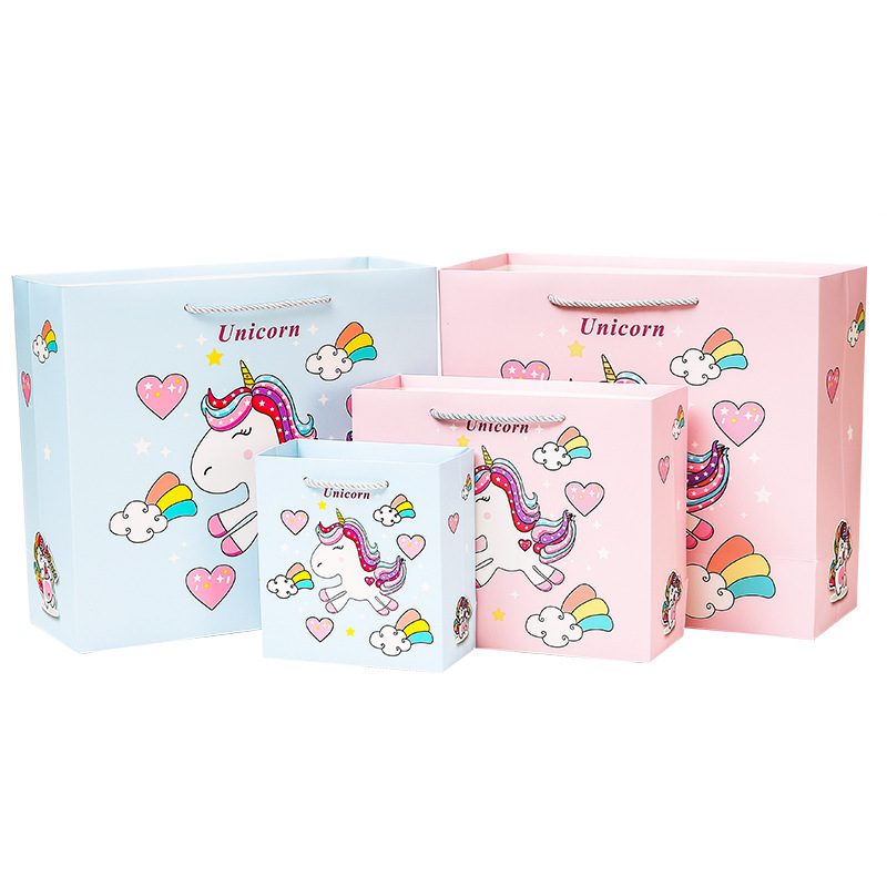 Children's Day Gift Bag Unicorn Bag Cartoon Gift Bag Packaging Bag Accompanying Gift Hand Bag Paper Bag Back Gift Bag