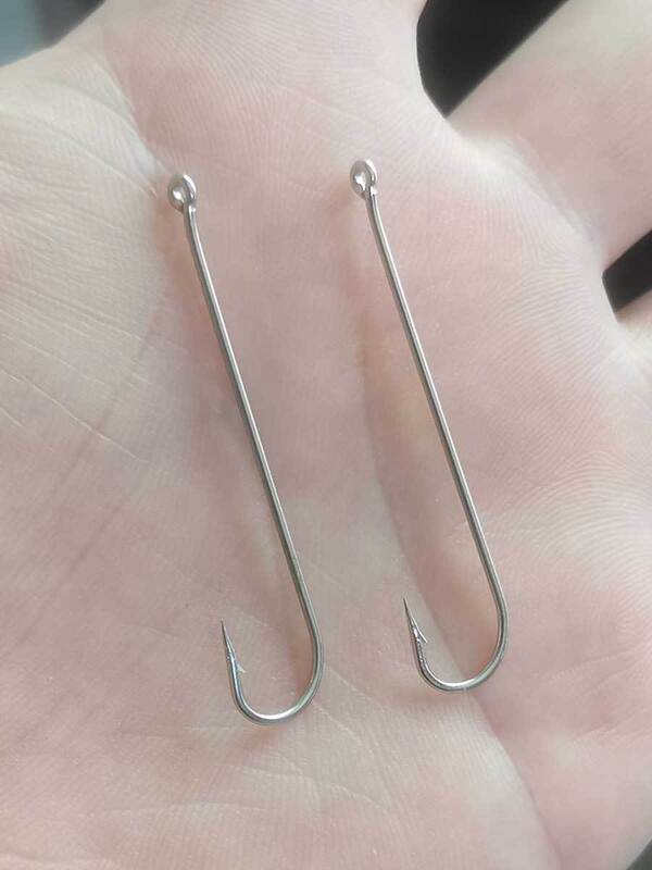 Risshu Silk Hook, Kailai Hook, Kelp Hole, Bass Red Oil Long Handle Fishing Hook, Aberdeen Barbed Hook