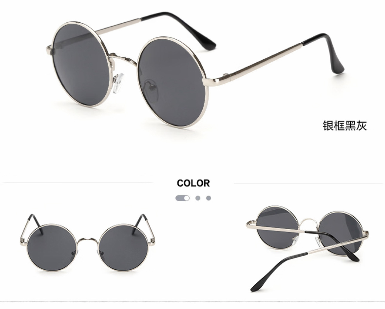 Herrensonnenbrille Retro Rundrahmen polarisierte Sonnenbrille UV-Schutz Blendschutz HD-Fahrbrille Fahrerbrille