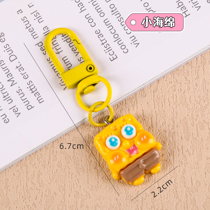 Nuevo estilo de dibujos animados estudiantes llaveros lindos colgantes de resina accesorios bolsos escolares amigos regalos llaveros al por mayor