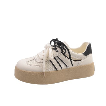 Zapatos blancos con suela gruesa zapatos deportivos casuales de mujer 2026 nuevos zapatos de mujer de verano súper caliente y versátiles zapatos de skate casuales