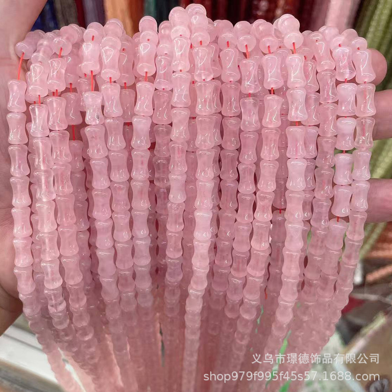 璟德珠宝 2mm粉水晶切面散珠圆珠diy饰品天然石串珠方糖珠算盘珠|undefined