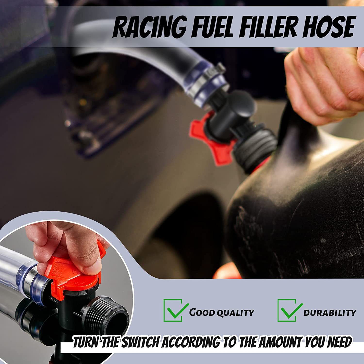 Cross-Border Amazon Racing Fuel Filling Hose with Switch Hose Kit Suitable for Jegs, Lc2 Fuel Tank