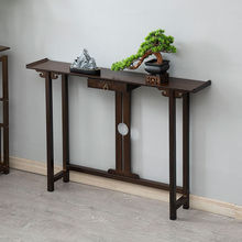 窄桌餐边桌端景柜轻奢玄关台条案供桌中式非实木玄关桌子靠墙长条