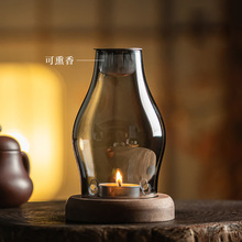 创意香薰灯奇楠沉香原材室内蜡烛香薰灯复古家用卧室隔火熏香炉