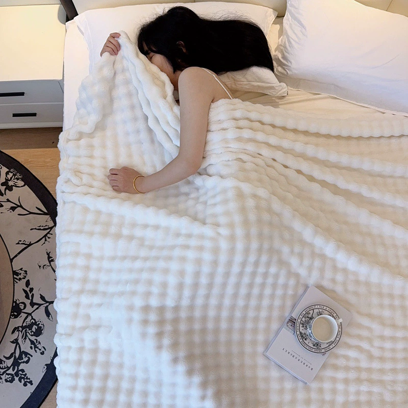 Winter flannel coral duvet, increased thickness
