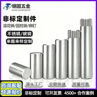 定制定位光轴倒角光轴精密不锈钢轴销钉不锈钢销柱圆销轴滚花销