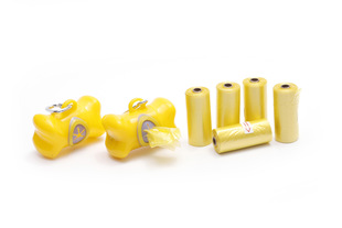 Pet Garbage Bag Dispenser Yellow Film Bone Picker Poop Bag Storage Box Printable logo