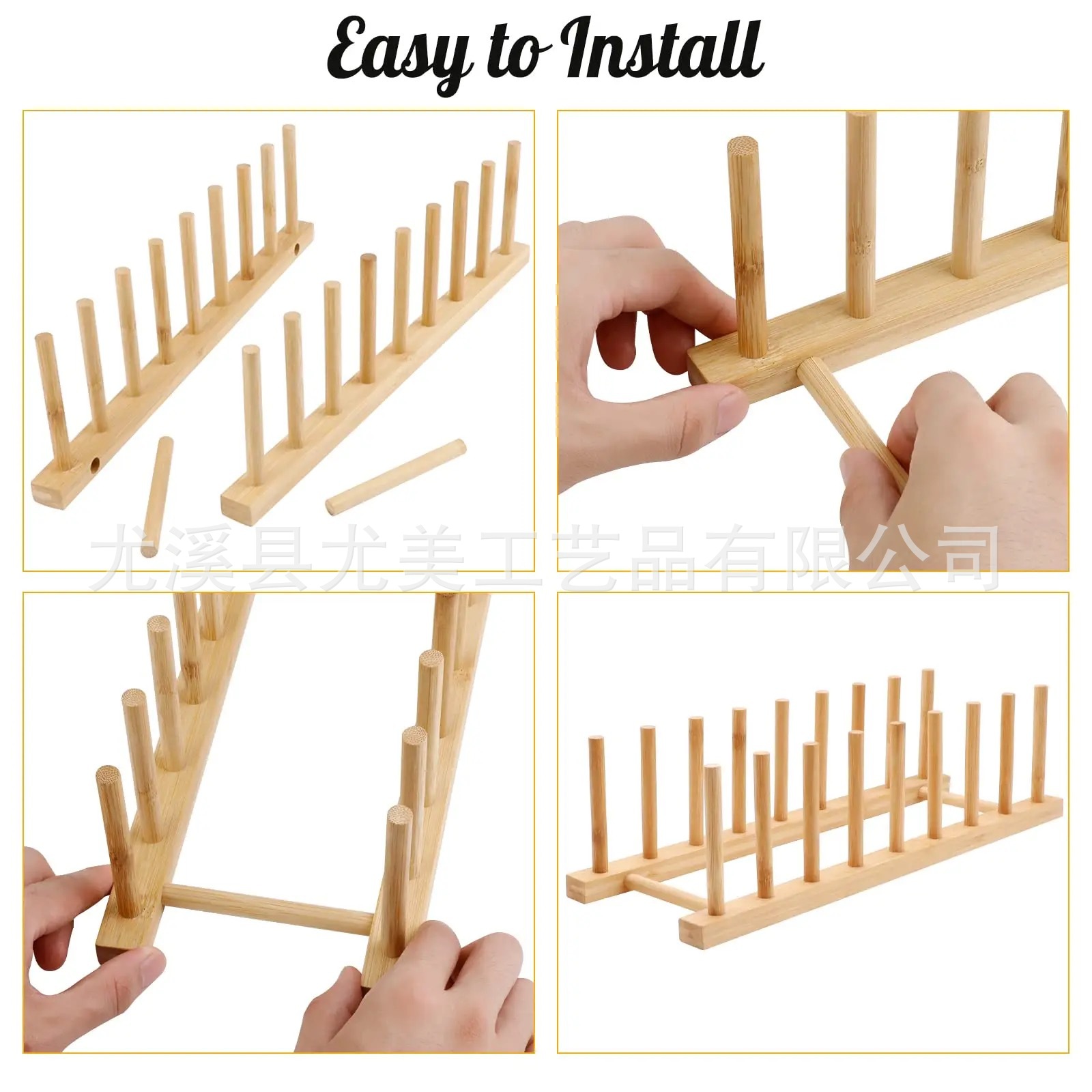 Portavasos bambú creativo drenaje simple almacenamiento rack hogar cocina almacenamiento estante de la taza estación independiente fabricante