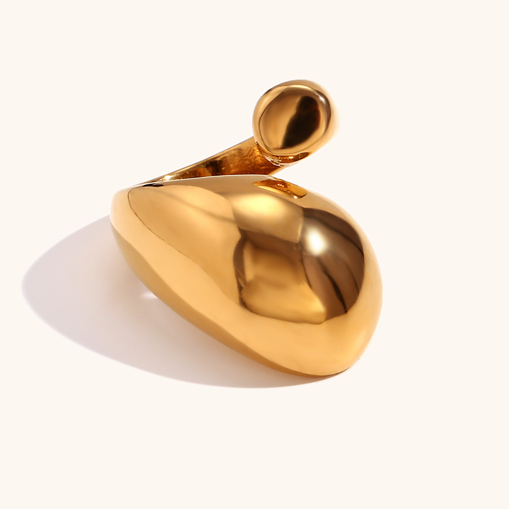 1 Piece Quantity Daily, Street Occasion Retro Lady Geometric Stainless Steel Plating Rings