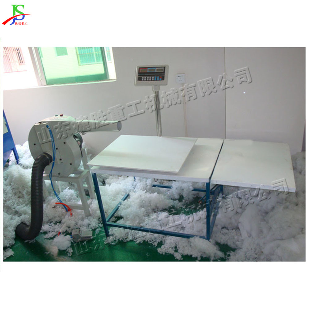 máquina de relleno de esponja pequeña almohada semiautomática cojín equipo de relleno de almohada pluma eléctrica máquina de algodón image 5