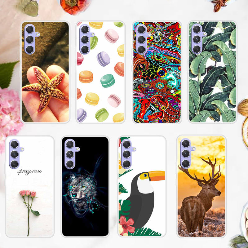 Applicable to Samsung A54 5G mobile phone shell general picture transparent tpu fresh painted soft shell factory wholesale new hot sale
