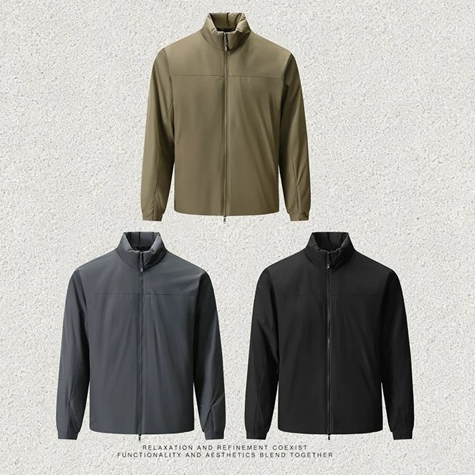High-tech efficient warm fleece jacket for men, suitable for autumn and winter outdoor use, windproof, water-resistant, versatile, durable, and casual cotton coat