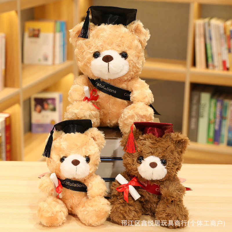 Doctor Bear Plush Toy Graduation Bear Doll Bachelor Bear Graduation Season Commemorative Gift