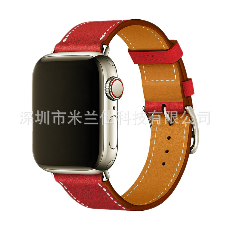 Adecuado para Apple Watch applewatch Correa S9 cuero genuino iwatch456789SE deportes ultra2 fabricante