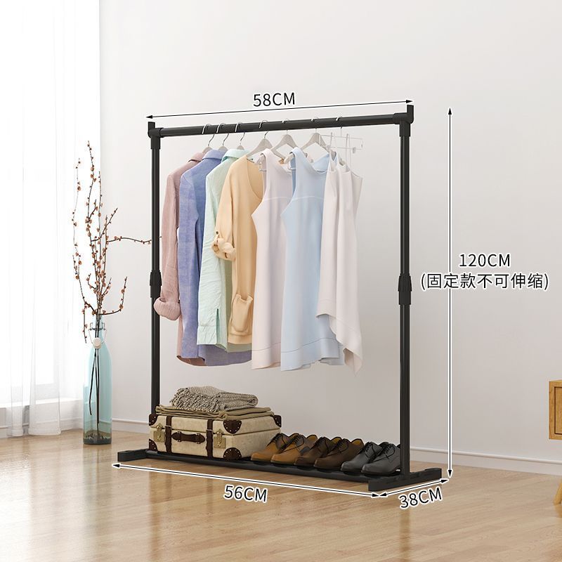 percha de secado de ropa doméstica suelo de secado vertical grosor de casa de alquiler ropa de dormitorio balcón barra de ropa fría simple telescópico