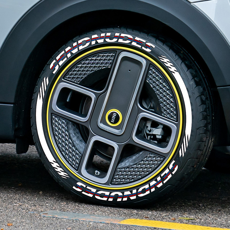 SENDNUDESCar Tire Letter Stickers Motorcycle DIYModification Stickers3 DThree-dimensional Tire Car Stickers