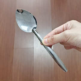 不锈钢高颜值主餐勺多用吃饭喝汤勺家用餐厅饭店亮面光身拌饭勺
