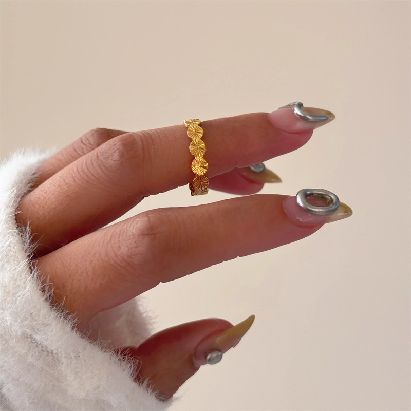 Holiday, Daily Occasion Wholesale Jewelry Lady Geometric Titanium Steel Rings