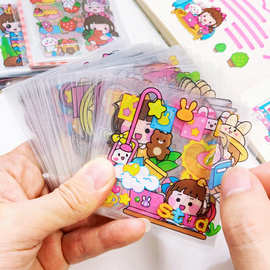 100张可爱卡通pet手账贴纸韩国ins女孩手帐素材儿童水杯咕卡贴纸
