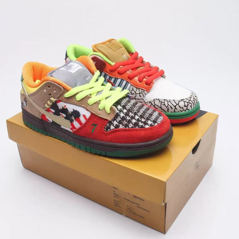 European Halloween Dunk Low-Top Air-Cushioned Running Shoes Skateboard Sneakers "Black Color Nightmare Patch Graffiti Cross-Border"
