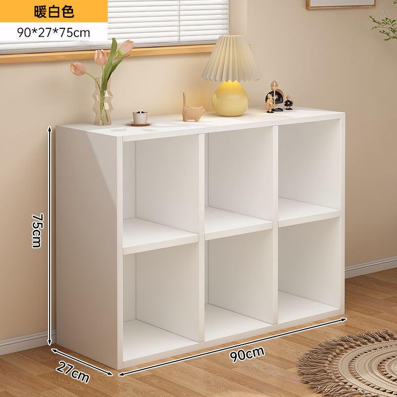 Ins Cabinet Wind Cabinet Calais Plaid Cabinet Cream White Cuadruple Cabinet Estante de piso Estante de escritorio en una pared