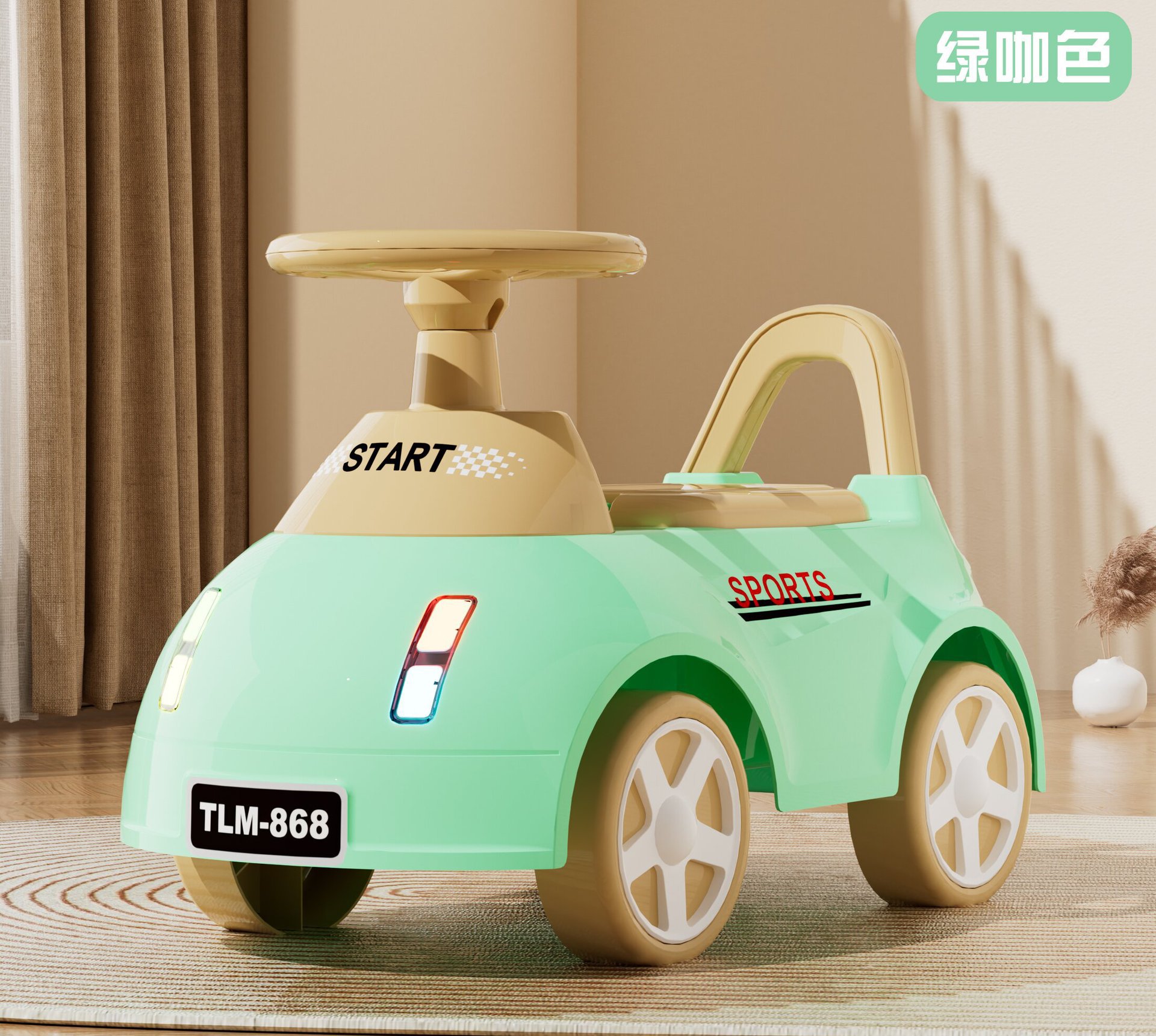 Patinetes infantiles de cuatro ruedas de torsión equilibración puzzle caminante de música iluminación patinaje para bebés de 1 - 3 años de edad