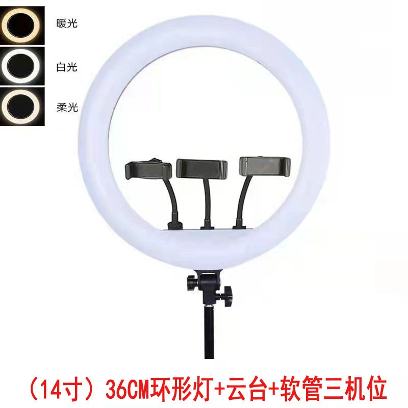 LED Ring Light Rechargeable, multi-size 8–22 inch, adjustable tripod & phone holder