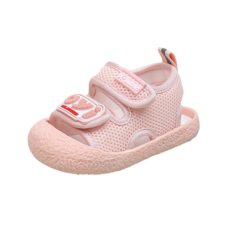 Zapatos para niños pequeños, zapatos para bebés para bebés, sandalias Baotou, suela suave para niños de verano, zapatos antideslizantes para bebés de 1 a 3 años