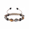 Organic woven bracelet natural stone handmade, adjustable jewelry