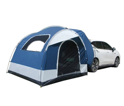 Car Tail Tent Side Tent Outdoor Camping Style Car Tail Tent Double-Layer Suv Car Tent Beach Tent Car Awning (Avtomobil dam çadırları) - blue-3-4-people