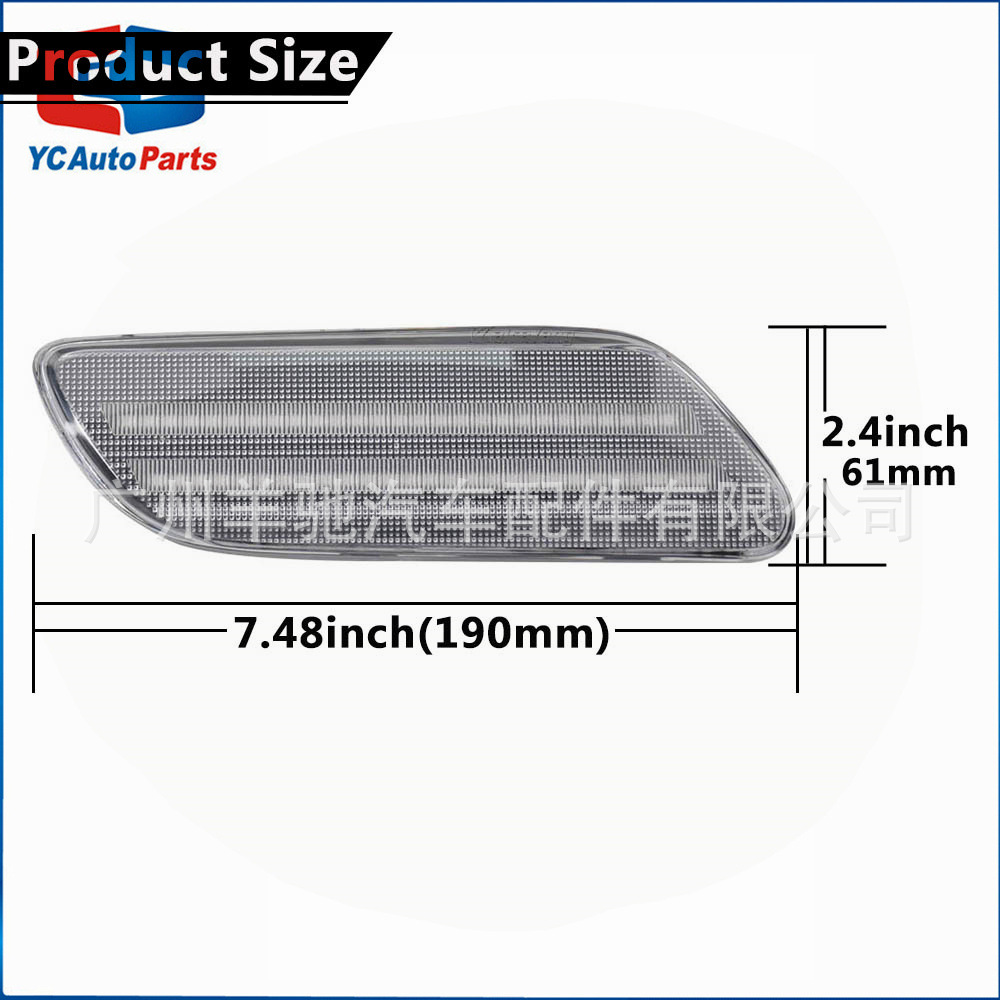 Aplicable a BMW Mini F55 F56 F57 LED amarillo flujo de agua luz de dirección lateral lámpara lateral de hoja
