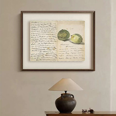 Manet's Letter Impressionist Floating French Retro Decorative Painting Wall Art for European Restaurant Cafe