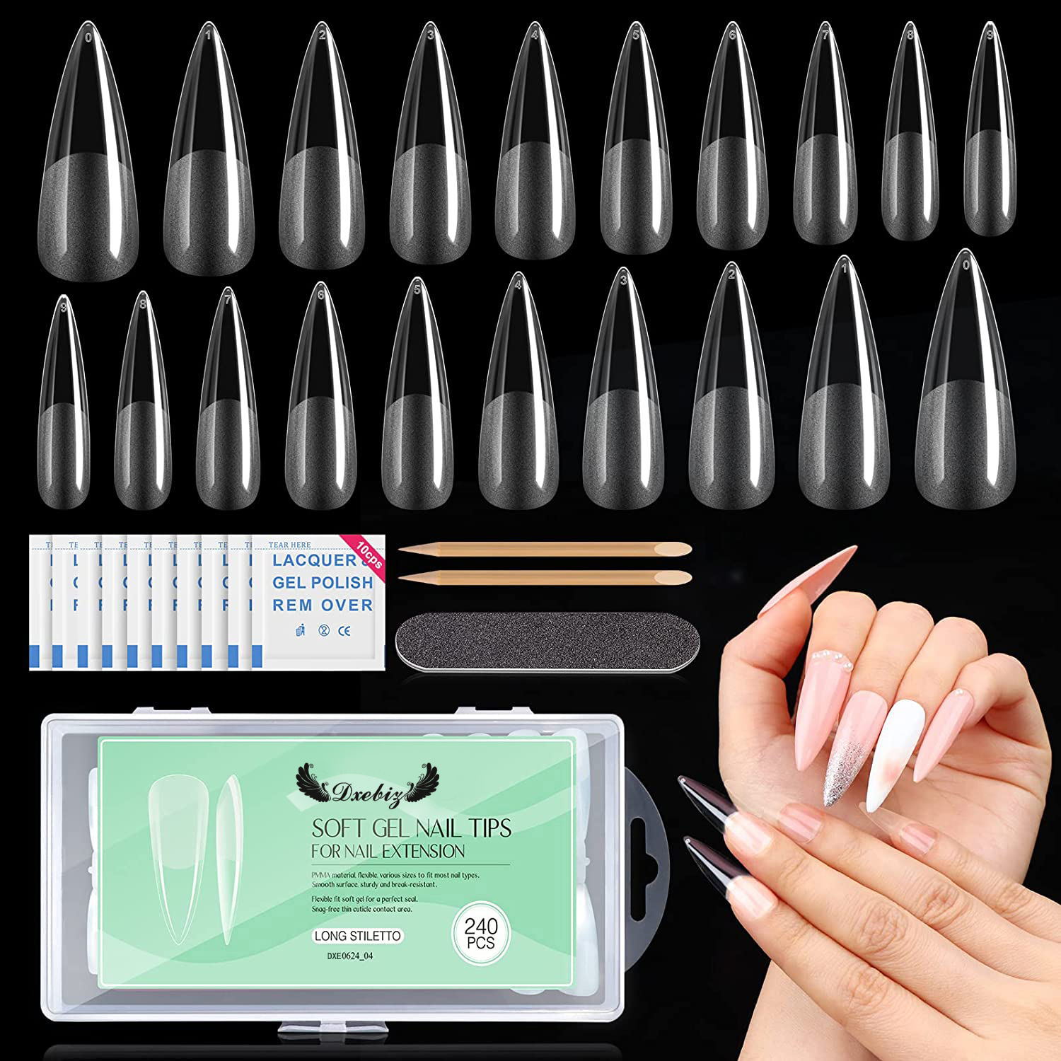 240片半磨砂尖形套装_看图王