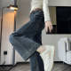 Small Eight-point Wide-leg Jeans Women's Spring and Summer 2024 New High Waist Loose Tall Slimming Nine-point Straight Pants