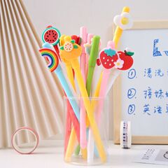 Korean version of ins cute cartoon gel pen small fresh creative student water pen writing tool office signature pen black