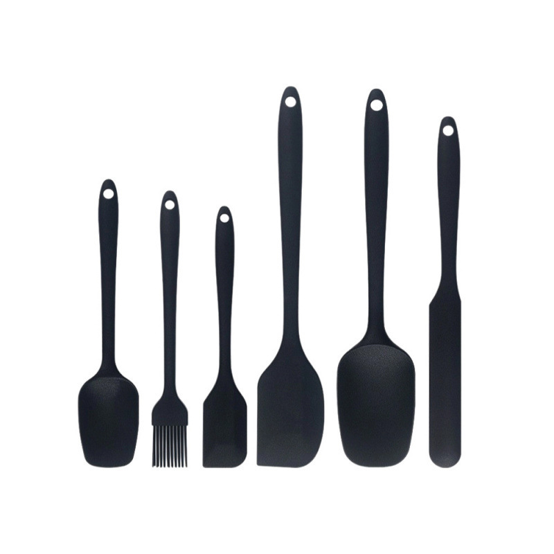 一体式硅胶刮刀6件套烘焙套装耐高温蛋糕抹刀奶油刀油刷Spatula|undefined