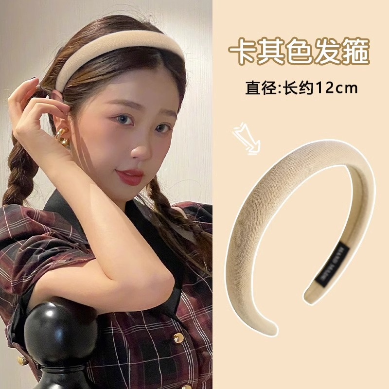 Niños cráneo alto bandas de cabello niñas 2025 nuevo estilo de alto nivel de sensación bandas de cabello bandas de cabello lavar la cara pinzas de cabello toque de cabello otoño invierno