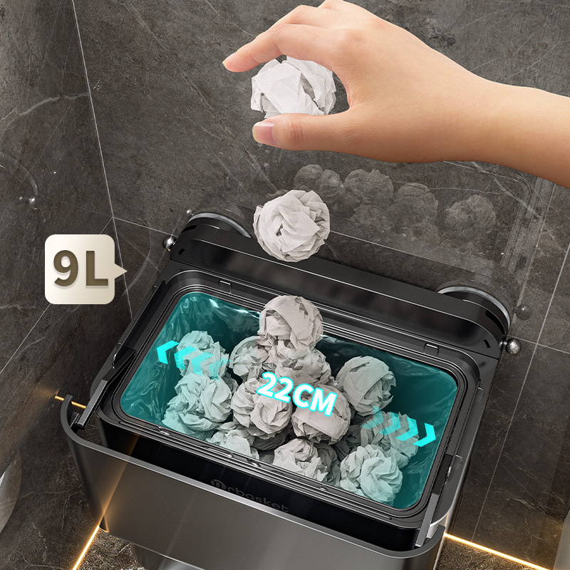 ゴミ箱家庭用吸盤式穴なしゴミ捨て筒蓋付きトイレ客間調理器余収納桶卸売り|undefined